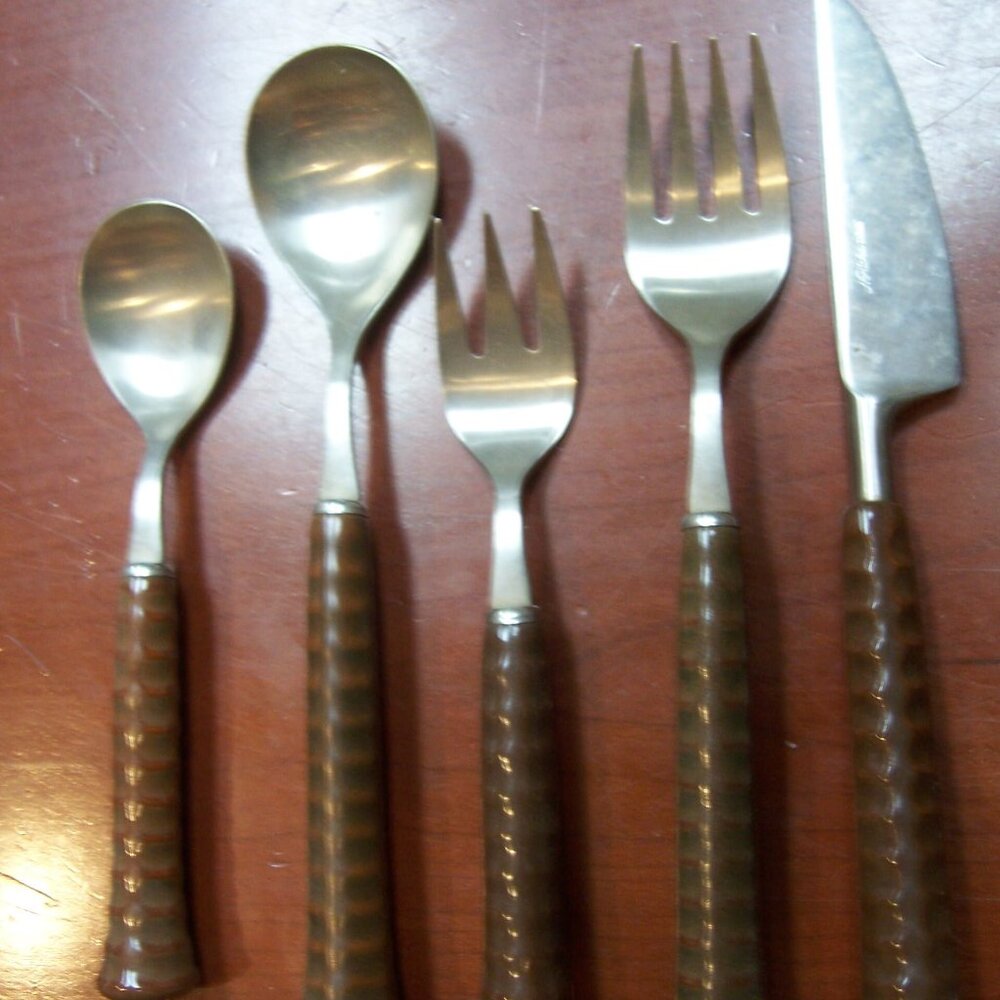 Sliverware 5 piece set Iron Brown (Stainless) by NORITAKE SILVER